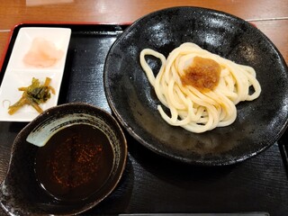 Udon Tengoku Menten - 付け合わせの山葵谷菜も美味でした