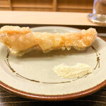 片折 - 桜鱒の天麩羅　塩の口溶けが凄い！