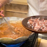 片折 - ぷっくりしたら素早く引き上げます