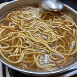 牛もつ鍋 川端 - 十分にスープを吸わせよう