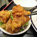 四川厨房 随苑 - 牛肉の黒胡椒定食750円（ランチは、鶏唐揚げ４個、炒飯ほかは食べ放題）