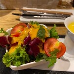 ポン・ド・リゼール  - ★フランス風大人のお子様ランチ（880円税込）★自家製ドレッシングのサラダ