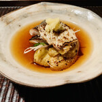 京天神 野口 - ☆鰊と千両茄子（愛知）の炊いたん。割醤油は滋味深い味わい。