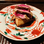 京天神 野口 - ☆シャラン鴨（仏）と海老芋（京都）の甘味噌ソース