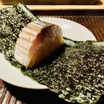 京天神 野口 - ◎旬を迎えた鯖寿司も作って食べさせてくれた。美味い鯖寿司。