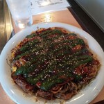 Teppanyaki To Okonomiyaki Mishimaya - イタリア焼き（半そば）・イカ天