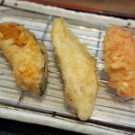 Okigaru Tempura Dokorotenjin - かぼちゃ、魚介、明太子