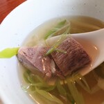 Gyuutan Nishi - 牛たん定食(中)④ ※テールスープ