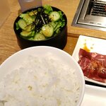 Yakiniku Raiku - チョレギサラダミニサイズ&ご飯大盛り
