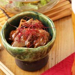 Sumibiyakitori Ayatori - 鶏肝の生姜煮 