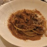 ジューダバレリーノ - 鰯とﾚｰｽﾞﾝとﾅｯﾂのｵｲﾙﾊﾟｽﾀ