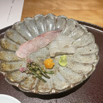 馳走 啐啄一十  - お造り（黒ムツ、コチ、鯛、障泥烏賊、もち鰹、鯵）