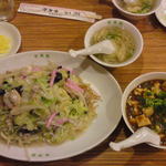 中央軒 - 皿うどん＆ミニ麻婆丼