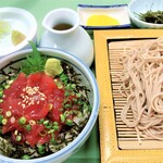 食事処 北乃庵 - 数量限定　そばとミニ鮪中落漬け丼セット