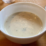 Kicchin Tsuchinoko - ベーコンステーキ(ハーフ)@1,100円&ご飯、サラダ、スープセット@500円のスープ