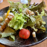 Kicchin Tsuchinoko - ベーコンステーキ(ハーフ)@1,100円&ご飯、サラダ、スープセット@500円のサラダ