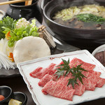 h Onzoushi Matsuroku-Ya - 新作『Ａ５ランク黒毛和牛しゃぶすき鍋』じっくりと煮込んだスープでしゃぶしゃぶに