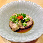 天ぷら処 こさか - お通し（カワハギ肝ポン酢）（２０１２年１１月）