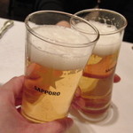 【２度目】 まずはキリンラガーでカンパーイ♪