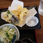 Yamamoto Sakanaya - アジとナスの天ぷら