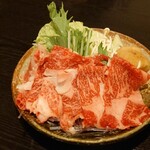 四季旬彩 ニュー池田 - 黒毛和牛のしゃぶしゃぶの具材　必要十分な美味しさのお肉