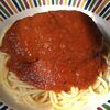 ふとっちょ - トモトソースとハンバーグのスパゲッティ(デフォ)