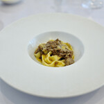 ヴァッカロッサ - トスカーナ風ラグーのタリアテッレ。