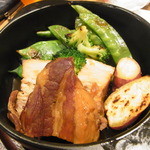 お好み焼き プラック - 角煮と鉄板焼き野菜