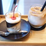 リットコーヒー&ティースタンド - コーヒーゼリー、白桃ラテ