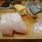 中鮨 - カンパチとルイベ二種(タラバ＆イバラ)(2012.11)