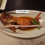 Toshimaya Tsukihamano Yu - ③煮魚　地魚（ノドグロ）の煮つけ