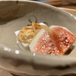 温石 - 落花生豆腐と無花果