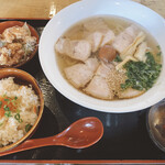 Sakanaya Tsukasa - 会津山塩チャーシュー麺セット（税込1,200円）