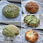 モグモグベーカリー - 緑茶サンライズ　ほうじ茶クリーム　緑茶デニッシュ　茶壷　めんたいモッチーズ