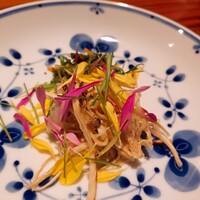 ラ・ボンバンス - ⚫小sweet魚周うううううう焼　木ハム茸ナムル「甘鯛の鱗焼き　生松茸のナムル」
