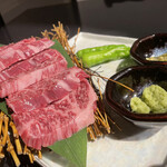 焼肉 神宮 - 裏メニュー　特選和牛上生ハラミ　塩