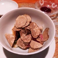 ラ・ボンバンス - ⚫like焼き＆まま茸フライ　youソース＆あorわinソース「すき焼きと松茸フライ　黄身の泡ソース」