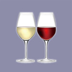 “杯裝紅葡萄酒”