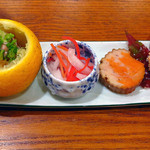 古長 - 懐石貴船　たらの白子、あん肝他