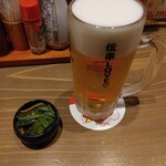 Shinnji Dai - 一杯目の生ビールと付きだし