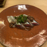 銀座鮨おじま - 秋刀魚肝ソースがけ