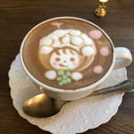 カーム ガーデン - ブドウちゃんだそうです♪
                                カフェラテアート