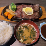 米沢亭 - わらじハラミステーキランチ　1980円+税