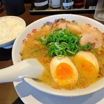 来来亭  - 味玉ラーメン＋ライス