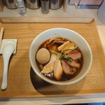 麺 つむぎ 東大阪 - 名古屋コーチンの鴨醬油らーめん+味玉