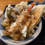 Sobadokoro Kanasasoba - ミニ天丼（海老、カボチャ、ピーマン、舞茸）