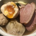 鴨出汁中華蕎麦 麺屋yoshiki - 特製鴨出汁中華蕎麦(醤油)+小ライス