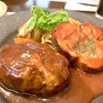 洋食コノヨシ - ポークチャップとハンバーグ
