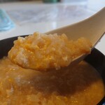 らーめん龍の涙 - 鶏青湯スープ+正油ダレ+ライス+溶き卵+ごま油=無敵の旨さ