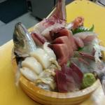 復興居酒屋がんばっぺし - 2012.11.1　黒潮盛り！旬の魚介類が楽しめます。この季節はホタテが甘くて最高です！